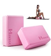 2 Pcs Yoga Blocks, Non-Slip Pilates Foam Blocks, Professional Latex-Free Eva Exercise Blocks, Ess...