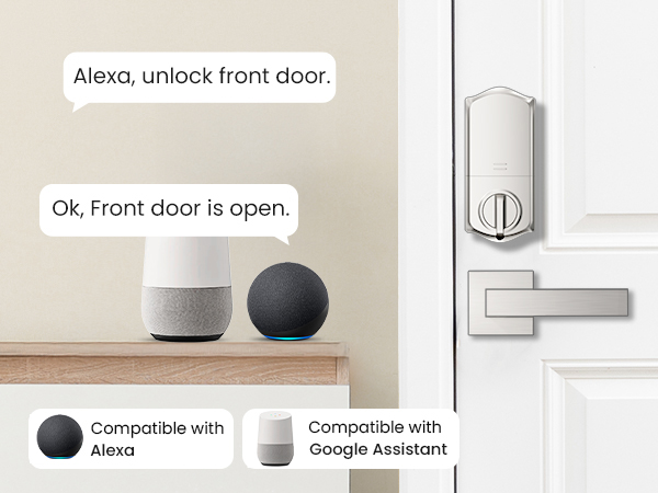 Hands-free unlocking with voice control