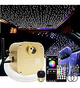 AKEPO 16W RGBW Twinkle Fiber Optic Lights Music + APP Control Star Ceiling Light Kit for Car & Ho...