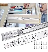 12 inch Drawer Slides 6 Pairs (12pcs) Soft Self Close 3 fold Full Extension Ball Bearing Drawer S...