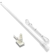FMUSER VM100 VHF Marine Radio Antenna,44 Inch Waterproof Fiberglass Boat Antenna with Adjustable ...