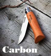 Opinel No.08 Carbon Steel Folding Pocket Knife with Beechwood Handle, Brown (2540089)
