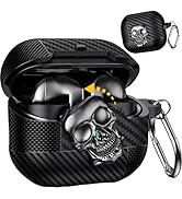 Ephoou for Samsung Galaxy Buds 3 Pro Case (2024) with Skull Lock & Carabiner Keychain, Funny Cool...