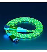 AYI USB Type C to USB A 2.0 Android Charger Cable Fast Charging High Data Speed Visible Green LED...