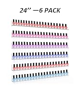 Sezanrpt Nail Polish Rack for Wall, Clear Nail Polish Organizer Wall Mounted, 24 Inches Acrylic N...