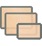 Silicone Baking Mat, 3 Pack Reusable Baking Mat, Non-Stick, Food Safe Silicone Mats for Baking, O...