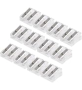 Aurbuex Manual Plastic Pencil Sharpeners, Dual-Hole 12-Pack,Handheld Sharpeners for Colored and G...