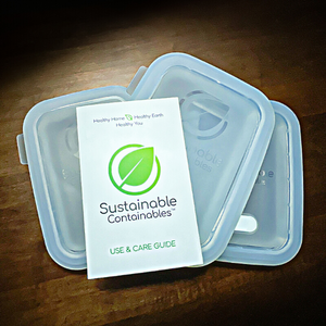 Sustainable Containables use and care guide included