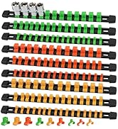 SWANLAKE Organizer Socket Holder, 9PCS 1/4-Inch x 48 Clips, 3/8-Inch x 45 Clips, 1/2-Inch x 36 Cl...