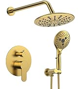 SunCleanse Shower System, Bathroom Rainfall Shower Faucet Set Complete with 7-Setting Handheld Sh...