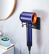 Hair Dryer Holder Wall Mounted, Hairdryer Holder for Bathroom, Blow Dryer Holder Black, Stainless...