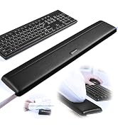 UnivoColors Long Arm Rest for Desk Edges,PU Leather,Non-Slip,Memory Foam,Desk Edge Support,Ergono...