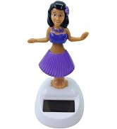 Solar-Powered Dancing Hula Girl Bobblehead - Auto-Swinging Dashboard Decor for Car and Home, Heat...