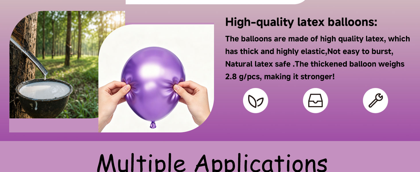 Black Purple silver balloons