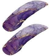doginthehole Office Chair Arm Covers Set of 2, Purple Gold Marble Design Removable Chair Armrest ...