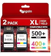 wegain High-Yield PG-245XL CL-246XL Ink Cartridge Combo Pack Compatible for Canon 245 246 XL Work...