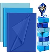 PLULON 60 Sheets Blue Tissue Paper Bulk, Tissue Paper for Gift Bags Crafts Packaging Birthday Bab...