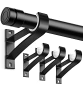 KOLAKO Curtain Rod Bracket, Heavy Duty Curtain Rod Holders Single Decorative Rod Hooks Hanger for...