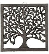 GASARÉ, Cast Iron Trivet for Hot Dishes, Pots, and Pans, Metal Trivet, Family Tree Design, Rubber...