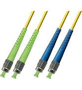 RiteAV 4M (13.12ft) OS2 FC/APC to FC/UPC Fiber Optic Cable Duplex Singlemode 9/125 Jumper 4 Meter...