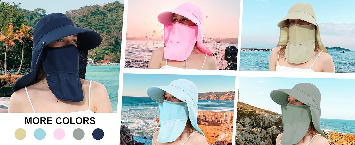 sun hat women packable protection girl visor wide brim outdoor cap large