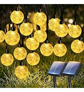 btfarm 2 Pack Solar String Lights Outdoor Waterproof, Total 98 FT 100 LED Solar Powered Patio Lig...