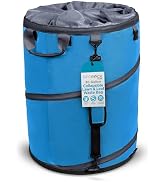 BIRDROCK HOME Collapsible Lawn and Leaf Waste Bag with Lid - 30 Gallon - Heavy Duty Reusable Camp...