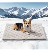 BECROWM Dog Cooling Mat, Q-Max>0.46 Instant Cool Pad for Dogs, Reversible 4-Layer Thick Pet Cooli...