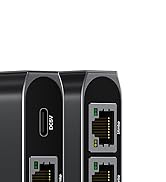 DUOPURUI Ethernet Splitter 1 to 4,1000Mbps High Speed Network Splitter,LAN Splitter 4 Port with U...