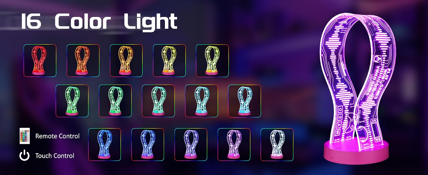 CoolGift Mart Light Up 16 Colors Headphone Stand