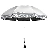 Prospo Beach Chair Umbrella with Universal Adjustable Clamp, UV Protection Sunshade Umbrella for ...