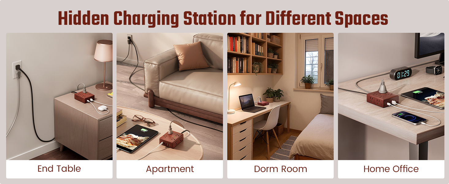 charging station walnut wood