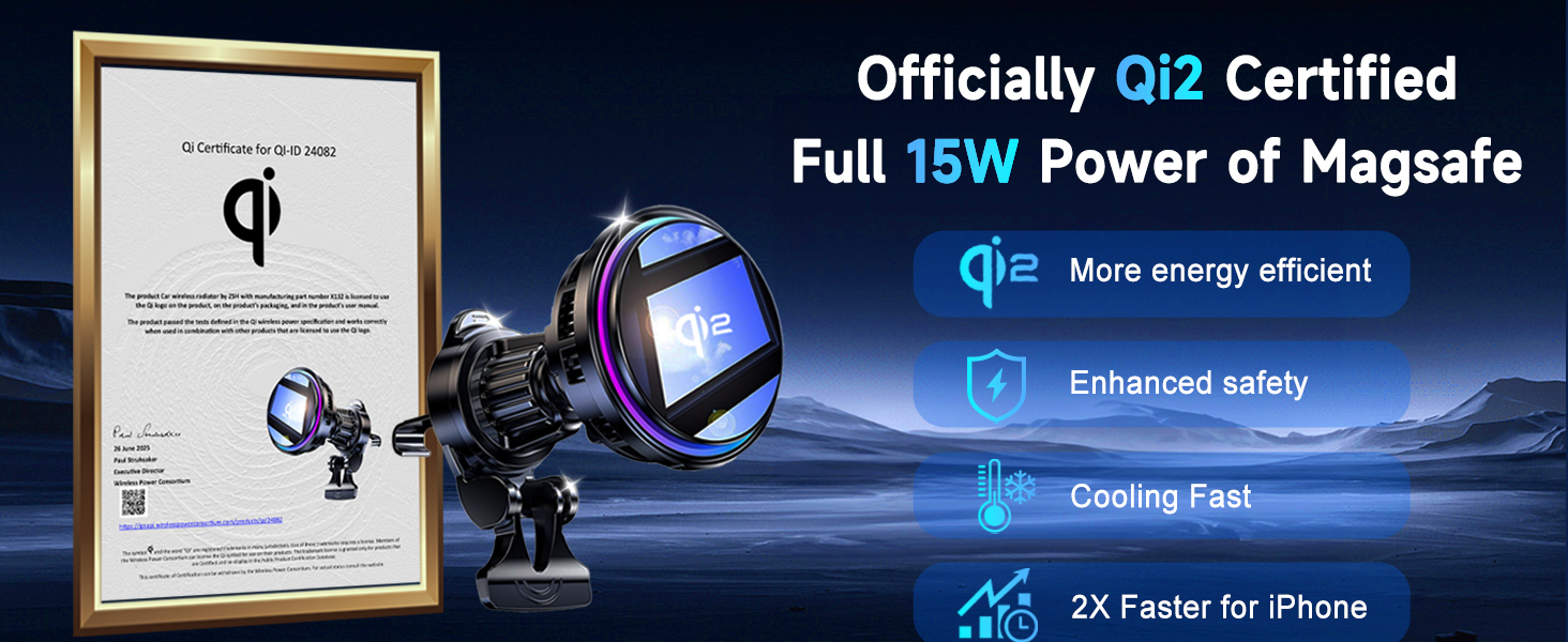 Qi2 magsafe car mount