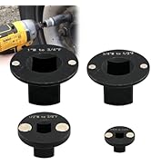 RULLINE 4-Piece Low Profile Impact Socket Adapter Set Magnetic Insert Cr-Moly Steel Rust-Resistan...
