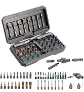 Asnish 42 in 1 Magnetic Ratchet Screwdriver Set, Multi Bit Repair Tool Kits | with T-Handle, S2 S...