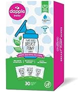 Breast Pump Wipes by Dapple Baby, Hypoallergenic & Powered by Plants, Removes Milk Residue, Leave...