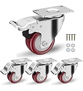 Casters Set of 4 Heavy Duty - Caster Wheels 2 Inch, CLOATFET Locking Casters, Swivel Casters with...