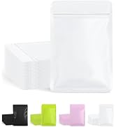 100 Pack Resealable Packaging Bags for Small Business Double-Sided Color Smell Proof Bags for Foo...