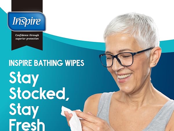 Rinse Free Bathing wipes