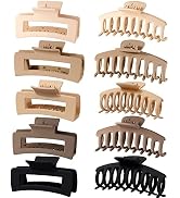 10 PCS 4.4" Large Hair Clips FDBJulyy Hair Clips for Girls,2 Styles 5 Colors 10 Pack Strong Hold ...