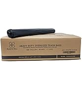 PlasticMill 100 Gallon SUPER Extra Large Trash Bags: Heavy Duty, Oversized Garbage Can Liners - D...