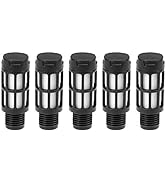 Quickun Plastic Exhaust Air Silencer, 1/4" Air Line Pneumatic Muffler Black Air Compressor Fittin...