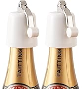 2-Pack Wine Stoppers & Saver - Reusable Leakproof Seal, Keeps Wine Fresh, Silicone, Decorative White