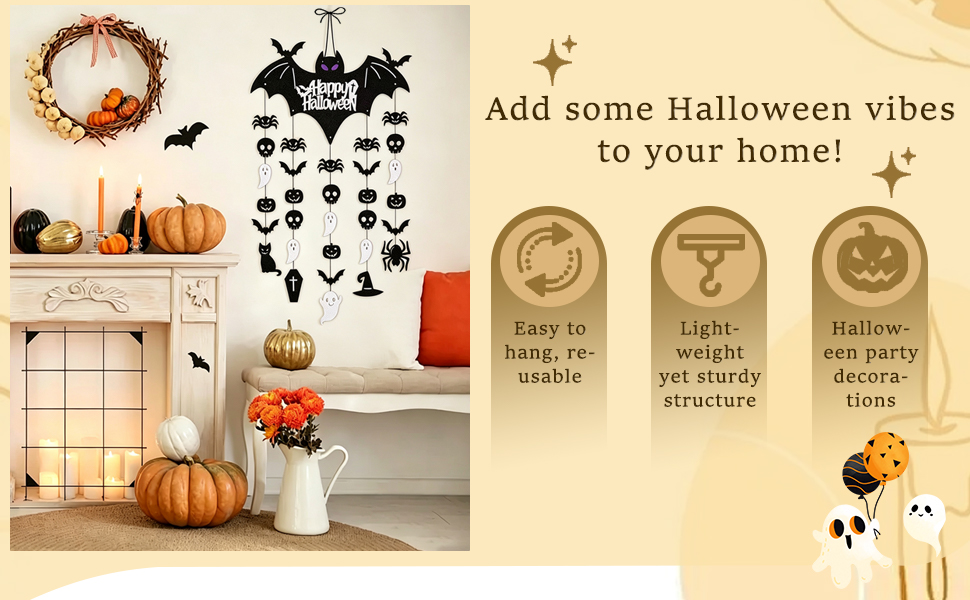 Halloween Door Sign Decorations