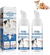 jioijioi 2Pcs Pet Dental Tartar Remover,Oral Spray for Dogs Teeth Cleaning,Pet Dental Foaming Car...