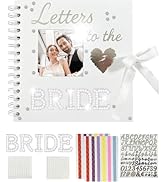 ComfyAge Letters to The Bride Scrapbook: 8 x 8 Inch Wedding Memory Book Bridal DIY Blank Paper Sc...