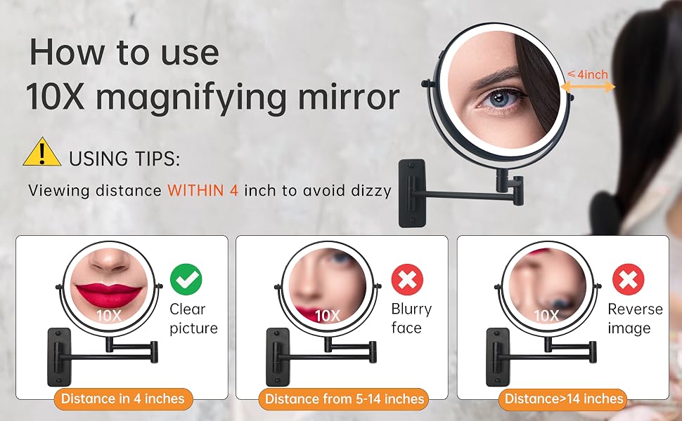 HOW TO USE 10X MAGNIFYING MIRROR