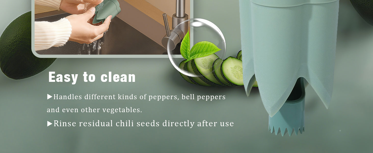 2 in 1 Red Bell Pepper Seed Corer Remover Tool