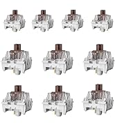 Fejwlvs ZhouWang Brown Switch 3 Pin 50gf Pre-Lubricated,Dustproof Tactile Switch,Suitable for RGB...