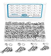 720Pcs Machine Screw Assortment Kit, 10-24#8-32#6-32#4-40 Phillips Pan Head Assorted Nuts Bolts a...